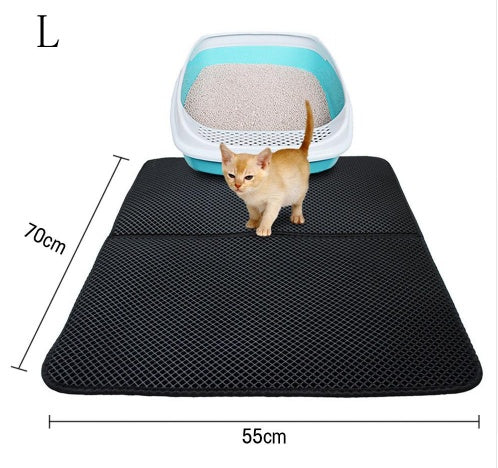 Double-Layer Cat Litter Mat for Cleaner, Comfier Floors
