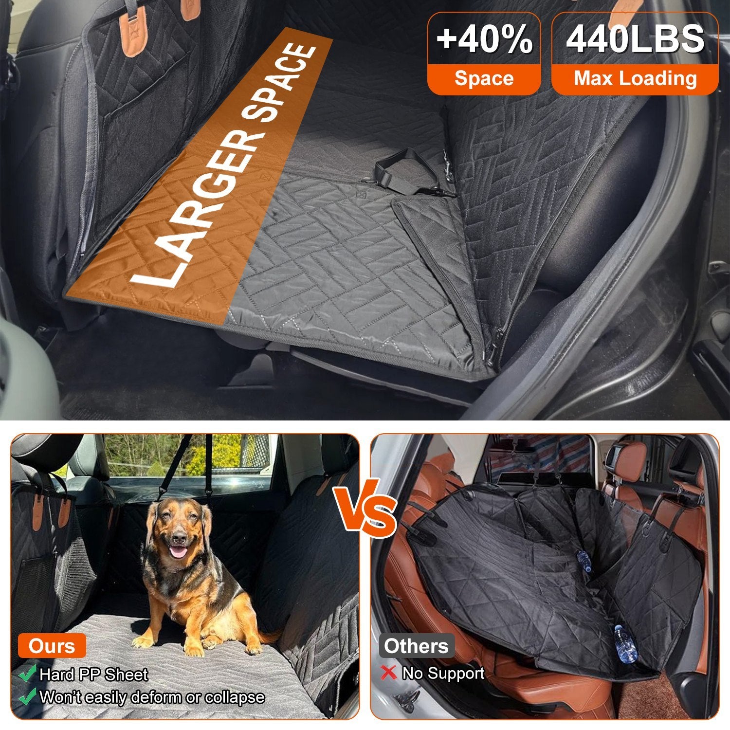 Dog Car Seat Cover with Mesh Window for Comfy Trips