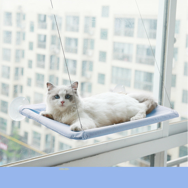 Window-Mounted Cat Hammock for Relaxed, Bird-Watching Naps
