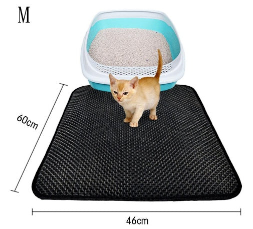 Double-Layer Cat Litter Mat for Cleaner, Comfier Floors