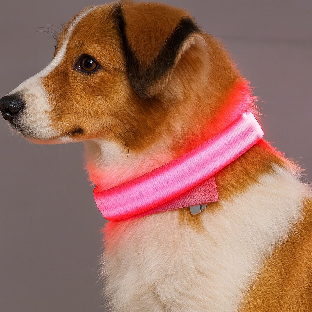 Bright LED Dog Collar for Safe Night Walks