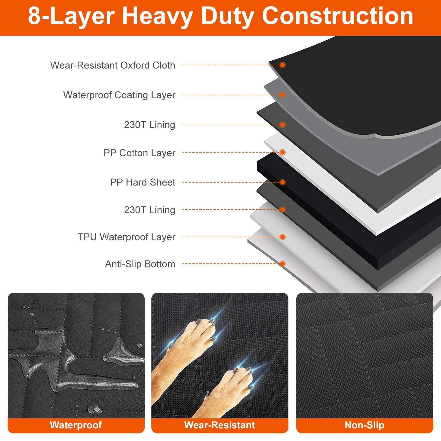 Dog Car Seat Cover with Mesh Window for Comfy Trips